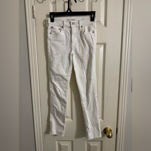 Denim Forum Women's Straight Leg Jeans in White